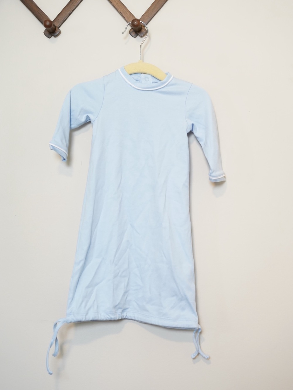 Lila & Hayes Light Blue Pima Cotton Infant Sleep Gown